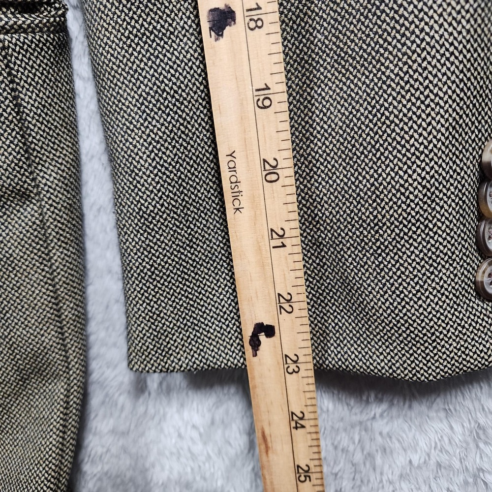 Ralph Lauren Blazer Mens 44R Brown Houndstooth Wool Tweed Sport Coat Canada - Picture 9 of 13